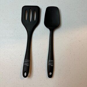 Mini spoonula and slotted turner silicone slotted spatula and flexible spatula